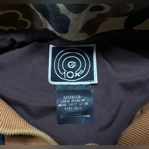 Vintage 10X USA Gore-Tex Men's L Camo Hunting Jacket Removable Lining Hood WARM! - Picture 9 of 12